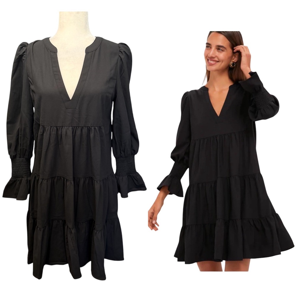 Tuckernuck Pomander Place Dress Womens S Kenzo Black Tiered Babydoll Minimalist